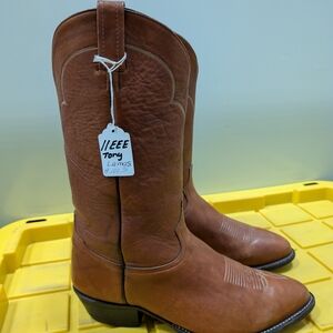 Tony Lama Men's Tan Leather Cowboy Boots